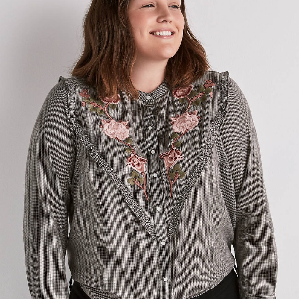 LUCKY BRAND  Embroidered Western Shirt